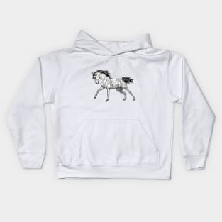 geometric horse Kids Hoodie